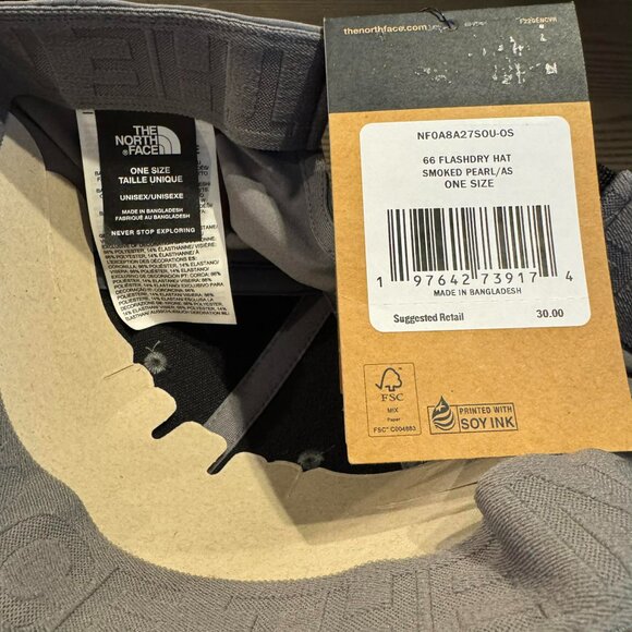 The North Face 66 FLASHDRY Hat Cap in Smoked Pearl/Asphalt Grey $30 - Picture 5 of 5